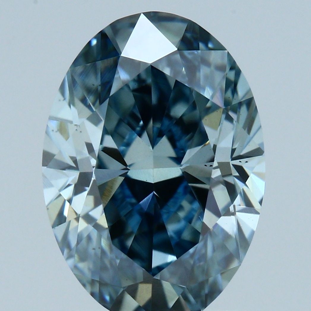 Loose Diamond - OVAL 1.53ct Fancy Intense Blue VS2: Loose Diamond - OVAL 1.53ct Fancy Intense Blue VS2 Source: This is a real non-mined Diamond that has been grown in a lab Shape: OVAL Carats: 1.53 Color: Fancy Intense Blue Certification: NONE Video: