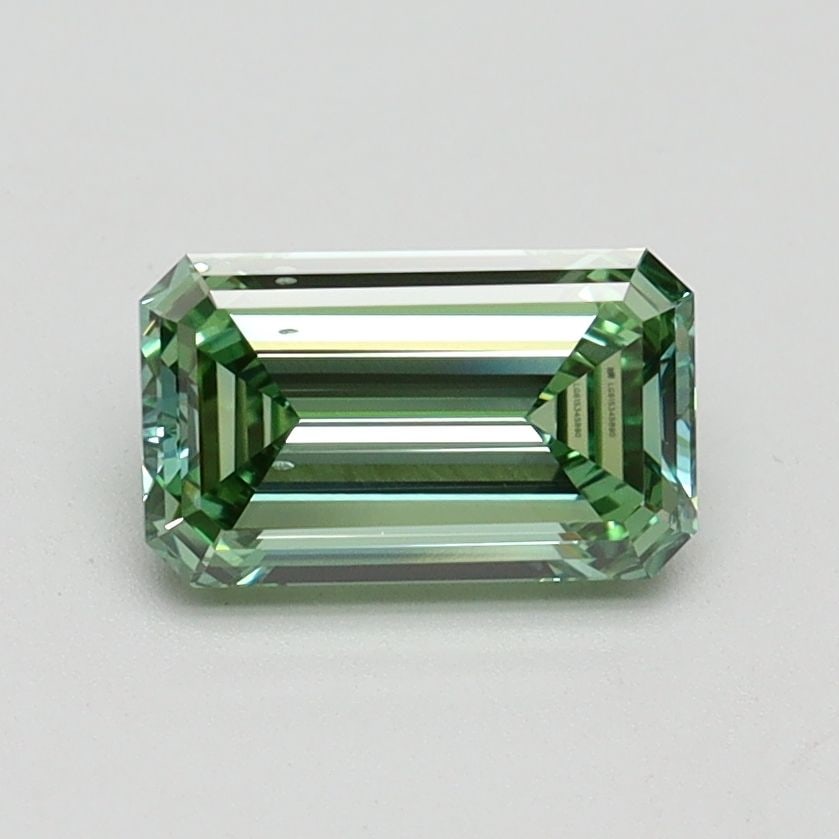 Loose Diamond - EMERALD 1.0ct Fancy Vivid Green VS2: Loose Diamond - EMERALD 1.0ct Fancy Vivid Green VS2 Source: This is a real non-mined Diamond that has been grown in a lab Shape: EMERALD Carats: 1.0 Color: Fancy Vivid Green Certification: IGI Video: