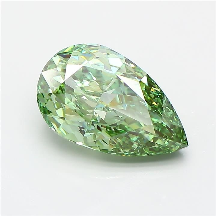 Loose Diamond - PEAR 3.01ct Fancy Vivid Green VVS2: Loose Diamond - PEAR 3.01ct Fancy Vivid Green VVS2 Source: This is a real non-mined Diamond that has been grown in a lab Shape: PEAR Carats: 3.01 Color: Fancy Vivid Green Certification: IGI Video: