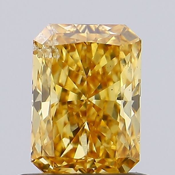 Loose Diamond - RADIANT 0.47ct Fancy Vivid Yellowish Brown SI1: Loose Diamond - RADIANT 0.47ct Fancy Vivid Yellowish Brown SI1 Source: This is a real non-mined Diamond that has been grown in a lab Shape: RADIANT Carats: 0.47 Color: Fancy Vivid Yellowish Brown Cert