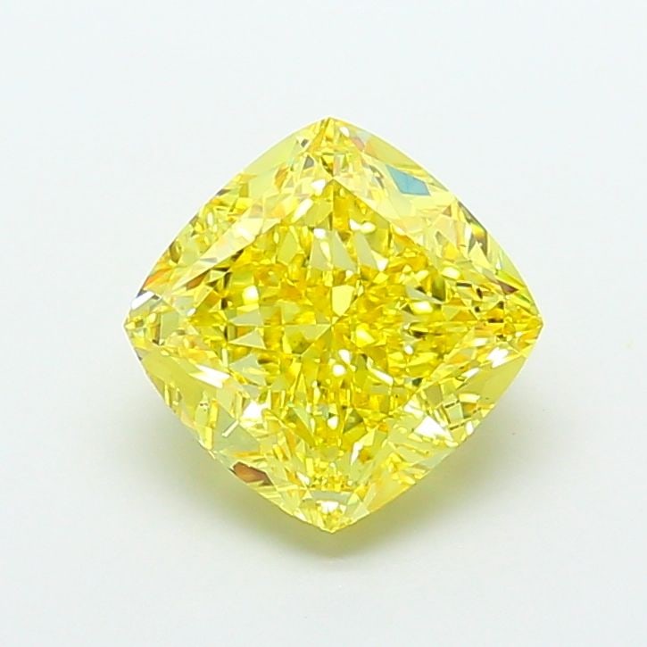 Loose Diamond - CUSHION MODIFIED 7.59ct Fancy Vivid Yellow VS2: Loose Diamond - CUSHION MODIFIED 7.59ct Fancy Vivid Yellow VS2 Source: This is a real non-mined Diamond that has been grown in a lab Shape: CUSHION MODIFIED Carats: 7.59 Color: Fancy Vivid Yellow Cert