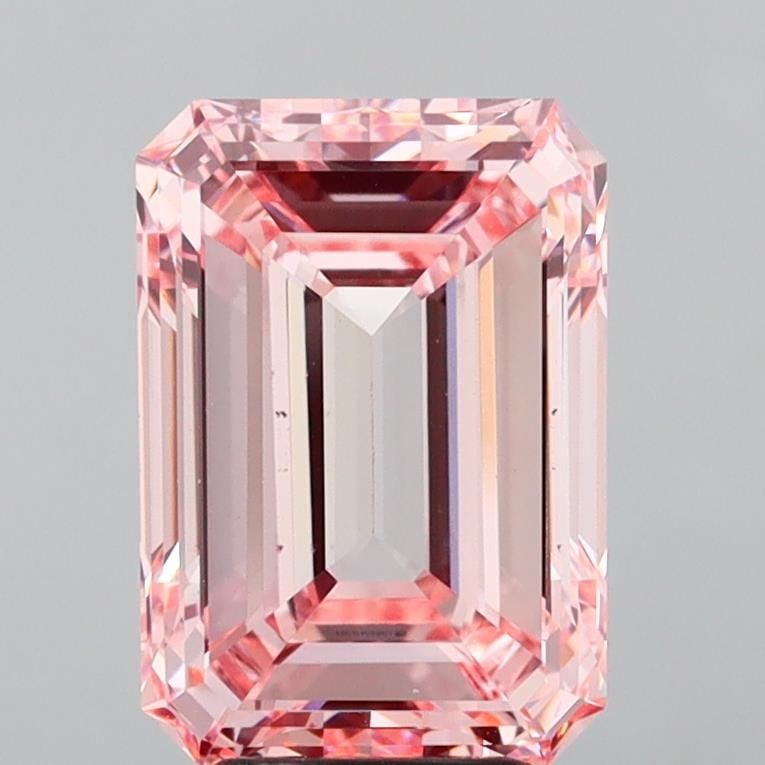 Loose Diamond - EMERALD 5.01ct Fancy Intense Pink VS2: Loose Diamond - EMERALD 5.01ct Fancy Intense Pink VS2 Source: This is a real non-mined Diamond that has been grown in a lab Shape: EMERALD Carats: 5.01 Color: Fancy Intense Pink Certification: IGI Vid