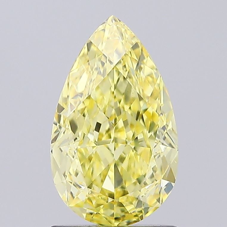 Loose Diamond - PEAR 1.56ct Fancy Intense Yellow VS1: Loose Diamond - PEAR 1.56ct Fancy Intense Yellow VS1 Source: This is a real non-mined Diamond that has been grown in a lab Shape: PEAR Carats: 1.56 Color: Fancy Intense Yellow Certification: IGI Video