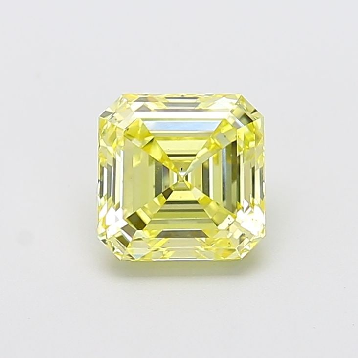 Loose Diamond - ASSCHER 2.1ct Fancy Yellow VS1: Loose Diamond - ASSCHER 2.1ct Fancy Yellow VS1 Source: This is a real non-mined Diamond that has been grown in a lab Shape: ASSCHER Carats: 2.1 Color: Fancy Yellow Certification: IGI Video: