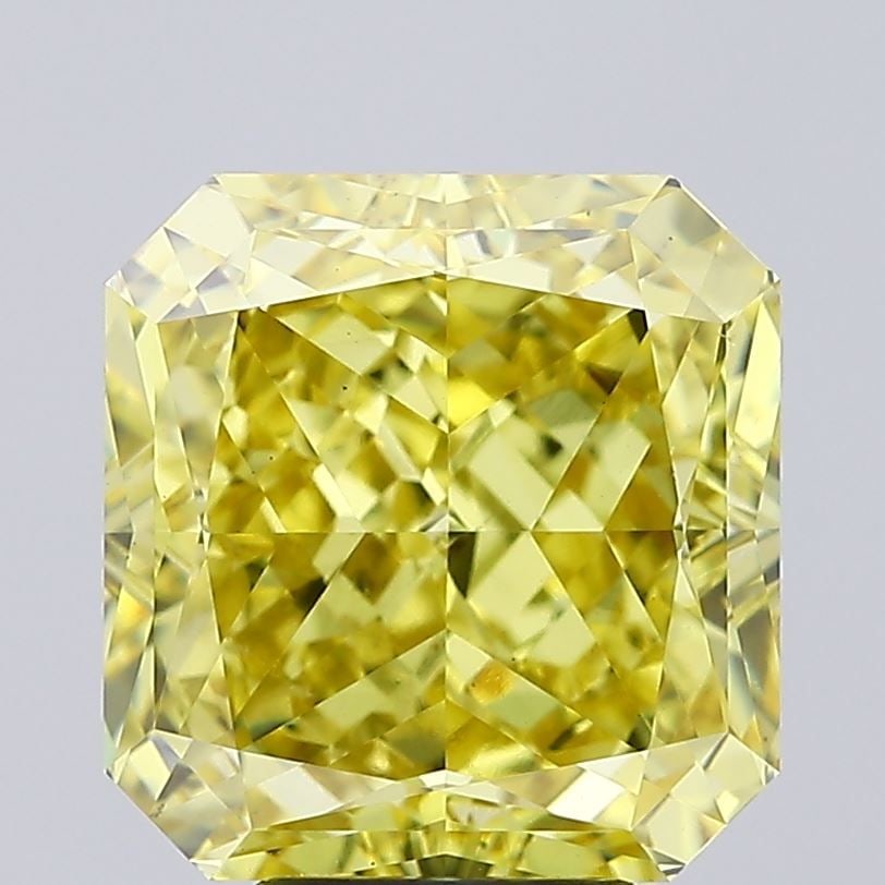 Loose Diamond - SQUARE RADIANT 6.52ct Fancy Vivid Yellow VS2: Loose Diamond - SQUARE RADIANT 6.52ct Fancy Vivid Yellow VS2 Source: This is a real non-mined Diamond that has been grown in a lab Shape: SQUARE RADIANT Carats: 6.52 Color: Fancy Vivid Yellow Certific