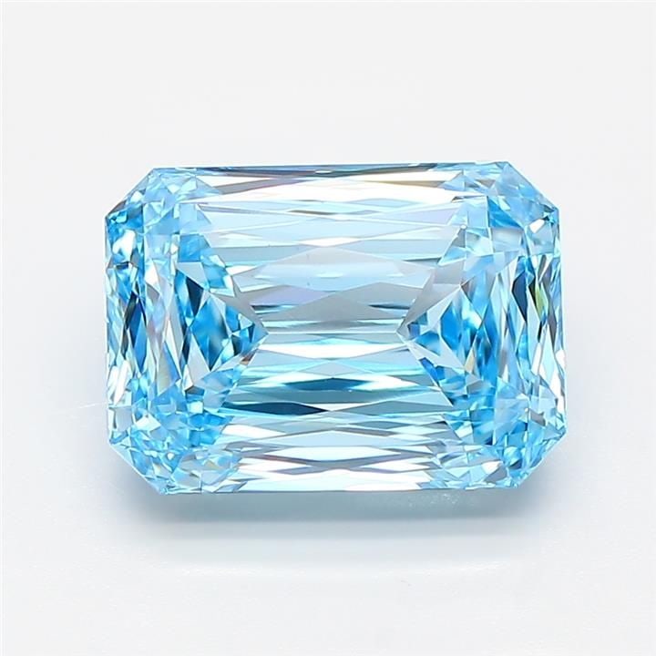 Loose Diamond - RADIANT 4.18ct Fancy Vivid Blue VVS2: Loose Diamond - RADIANT 4.18ct Fancy Vivid Blue VVS2 Source: This is a real non-mined Diamond that has been grown in a lab Shape: RADIANT Carats: 4.18 Color: Fancy Vivid Blue Certification: IGI Video: