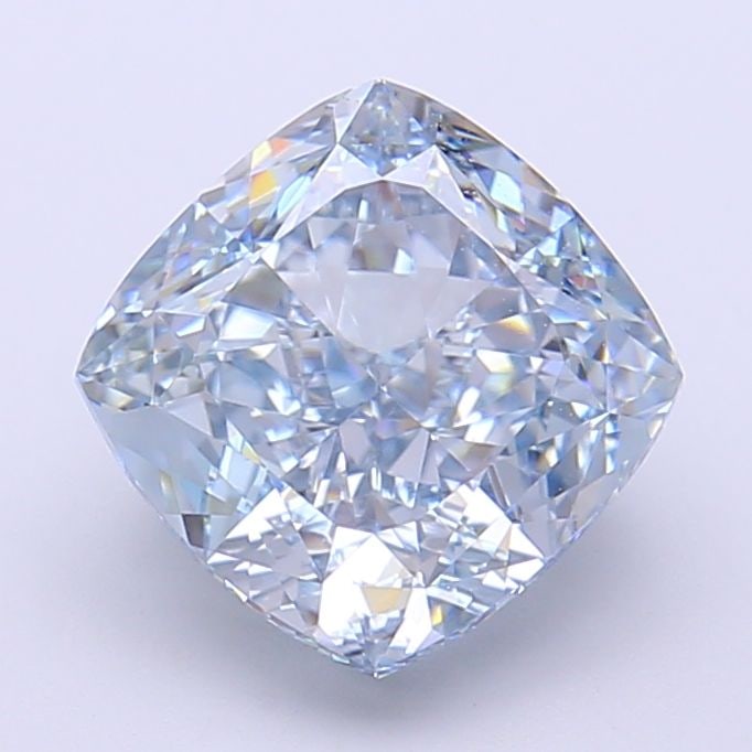 Loose Diamond - CUSHION MODIFIED 3.31ct Fancy Intense Blue VVS2: Loose Diamond - CUSHION MODIFIED 3.31ct Fancy Intense Blue VVS2 Source: This is a real non-mined Diamond that has been grown in a lab Shape: CUSHION MODIFIED Carats: 3.31 Color: Fancy Intense Blue Cer