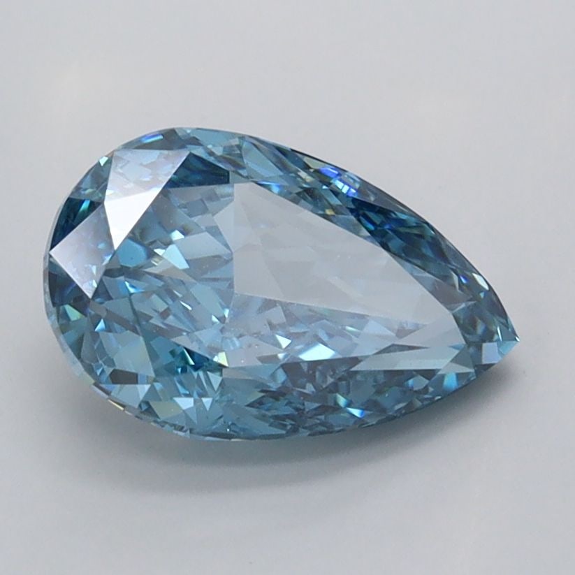 Loose Diamond - PEAR 1.65ct Fancy Vivid Blue VVS2: Loose Diamond - PEAR 1.65ct Fancy Vivid Blue VVS2 Source: This is a real non-mined Diamond that has been grown in a lab Shape: PEAR Carats: 1.65 Color: Fancy Vivid Blue Certification: IGI Video: