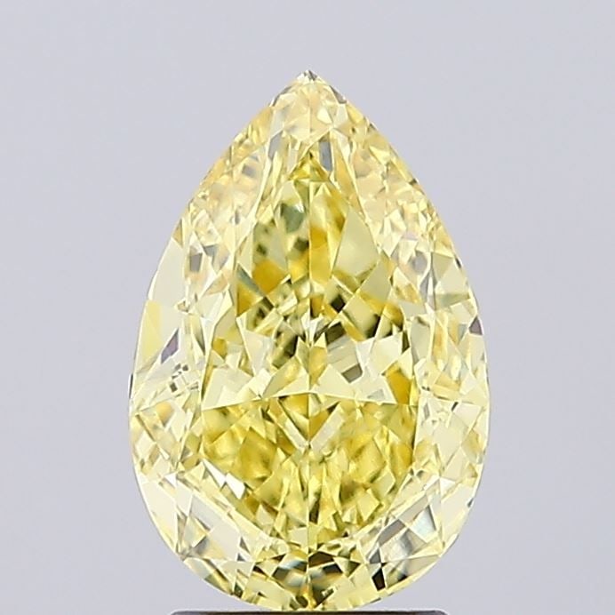 Loose Diamond - PEAR 2.54ct Fancy Intense Yellow VS1: Loose Diamond - PEAR 2.54ct Fancy Intense Yellow VS1 Source: This is a real non-mined Diamond that has been grown in a lab Shape: PEAR Carats: 2.54 Color: Fancy Intense Yellow Certification: IGI Video