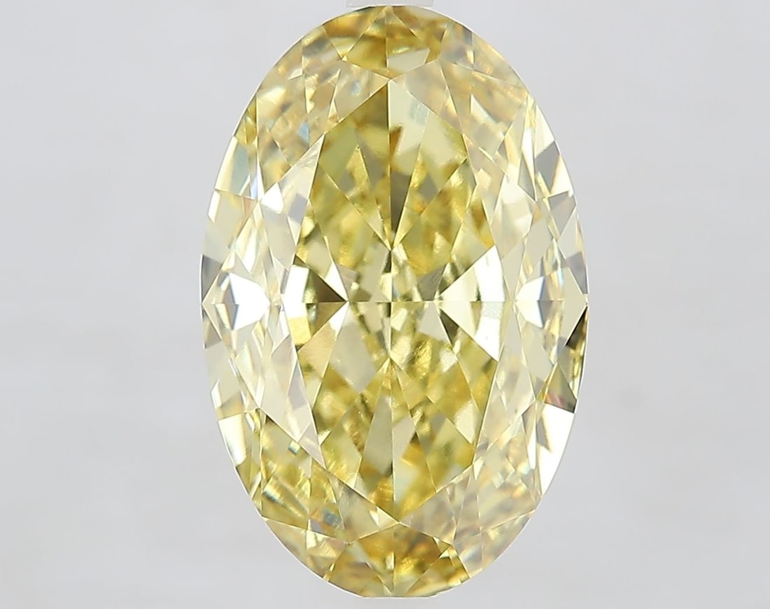 Loose Diamond - OVAL 7.56ct Fancy Intense Yellow VVS2: Loose Diamond - OVAL 7.56ct Fancy Intense Yellow VVS2 Source: This is a real non-mined Diamond that has been grown in a lab Shape: OVAL Carats: 7.56 Color: Fancy Intense Yellow Certification: IGI Vide