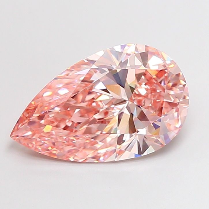 Loose Diamond - PEAR 5.16ct Fancy Vivid Pink VVS2: Loose Diamond - PEAR 5.16ct Fancy Vivid Pink VVS2 Source: This is a real non-mined Diamond that has been grown in a lab Shape: PEAR Carats: 5.16 Color: Fancy Vivid Pink Certification: IGI Video: