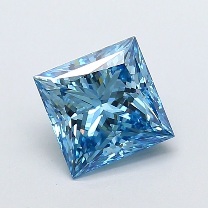 Loose Diamond - PRINCESS 1.78ct Fancy Vivid Blue VS1: Loose Diamond - PRINCESS 1.78ct Fancy Vivid Blue VS1 Source: This is a real non-mined Diamond that has been grown in a lab Shape: PRINCESS Carats: 1.78 Color: Fancy Vivid Blue Certification: IGI