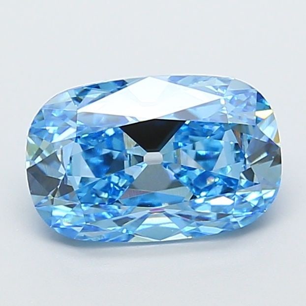 Loose Diamond - CUSHION BRILLIANT 3.09ct Fancy Vivid Blue VVS2: Loose Diamond - CUSHION BRILLIANT 3.09ct Fancy Vivid Blue VVS2 Source: This is a real non-mined Diamond that has been grown in a lab Shape: CUSHION BRILLIANT Carats: 3.09 Color: Fancy Vivid Blue Certi