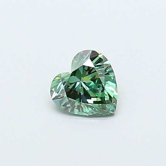 Loose Diamond - HEART 0.5ct Fancy Vivid Green VVS2: Loose Diamond - HEART 0.5ct Fancy Vivid Green VVS2 Source: This is a real non-mined Diamond that has been grown in a lab Shape: HEART Carats: 0.5 Color: Fancy Vivid Green Certification: IGI Video:
