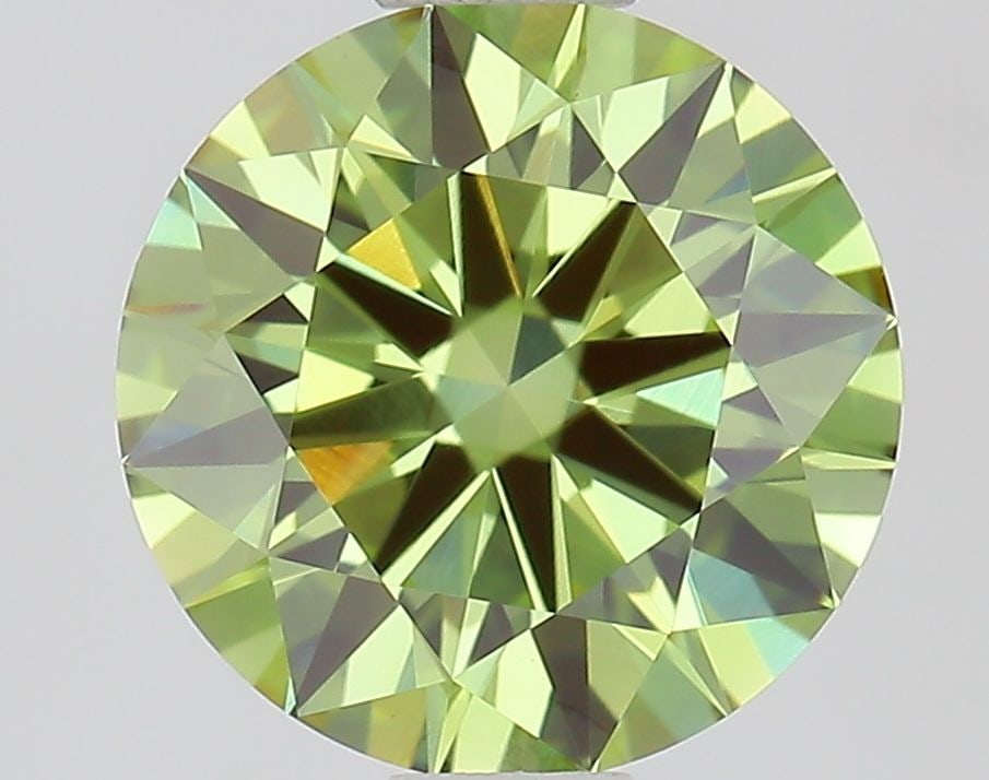 Loose Diamond - ROUND 1.06ct Fancy Vivid Green VVS2: Loose Diamond - ROUND 1.06ct Fancy Vivid Green VVS2 Source: This is a real non-mined Diamond that has been grown in a lab Shape: ROUND Carats: 1.06 Color: Fancy Vivid Green Certification: IGI Video: