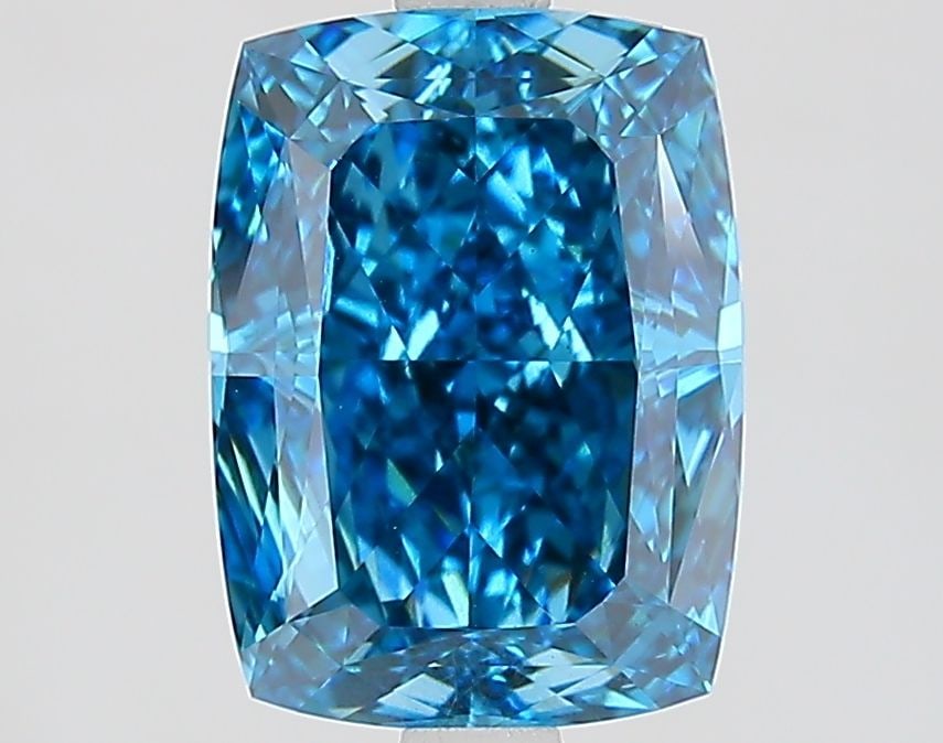 Loose Diamond - CUSHION MODIFIED 3.01ct Fancy Vivid Blue VS1: Loose Diamond - CUSHION MODIFIED 3.01ct Fancy Vivid Blue VS1 Source: This is a real non-mined Diamond that has been grown in a lab Shape: CUSHION MODIFIED Carats: 3.01 Color: Fancy Vivid Blue