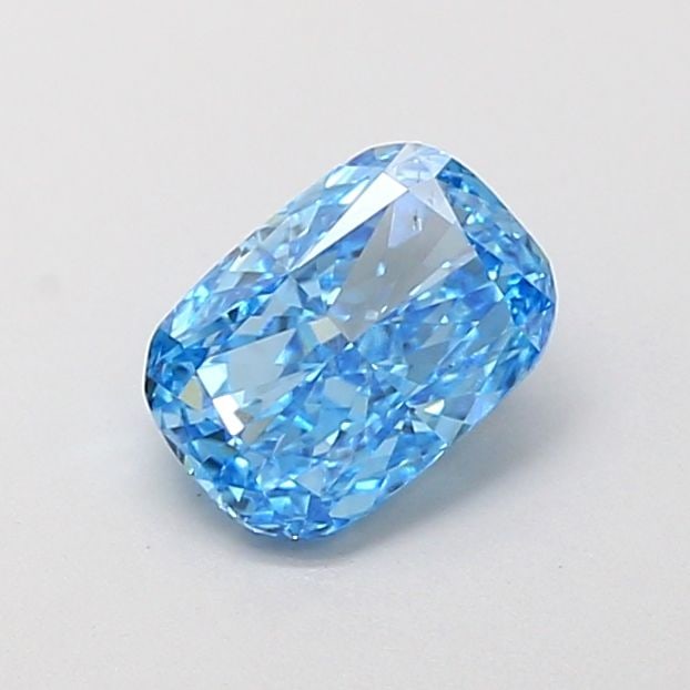 Loose Diamond - CUSHION MODIFIED 0.9ct Fancy Vivid Blue VS1: Loose Diamond - CUSHION MODIFIED 0.9ct Fancy Vivid Blue VS1 Source: This is a real non-mined Diamond that has been grown in a lab Shape: CUSHION MODIFIED Carats: 0.9 Color: Fancy Vivid Blue Certificat