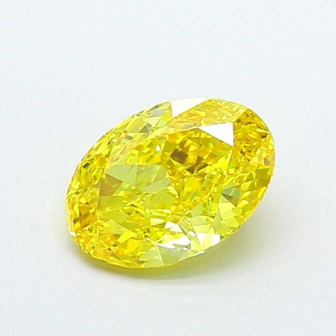 Loose Diamond - OVAL 2.23ct Fancy Vivid Yellow VS2: Loose Diamond - OVAL 2.23ct Fancy Vivid Yellow VS2 Source: This is a real non-mined Diamond that has been grown in a lab Shape: OVAL Carats: 2.23 Color: Fancy Vivid Yellow Certification: IGI Video: