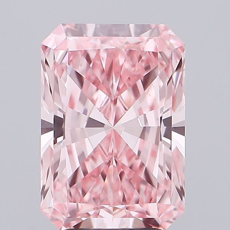 Loose Diamond - RADIANT 3.06ct Fancy Vivid Pink VS1: Loose Diamond - RADIANT 3.06ct Fancy Vivid Pink VS1 Source: This is a real non-mined Diamond that has been grown in a lab Shape: RADIANT Carats: 3.06 Color: Fancy Vivid Pink Certification: IGI Video: