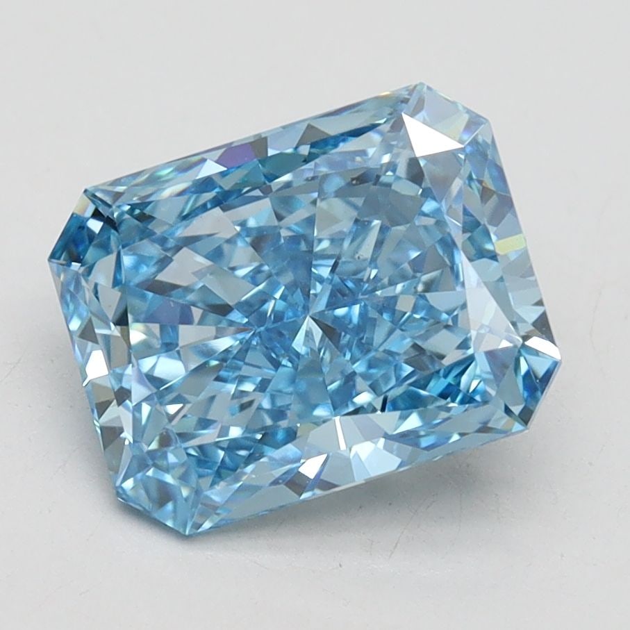 Loose Diamond - RADIANT 2.5ct Fancy Vivid Blue VS2: Loose Diamond - RADIANT 2.5ct Fancy Vivid Blue VS2 Source: This is a real non-mined Diamond that has been grown in a lab Shape: RADIANT Carats: 2.5 Color: Fancy Vivid Blue Certification: IGI Video: