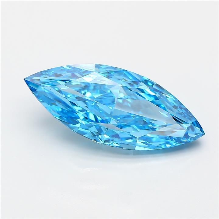 Loose Diamond - MARQUISE 4.0ct Fancy Vivid Blue VS1: Loose Diamond - MARQUISE 4.0ct Fancy Vivid Blue VS1 Source: This is a real non-mined Diamond that has been grown in a lab Shape: MARQUISE Carats: 4.0 Color: Fancy Vivid Blue Certification: IGI Video: