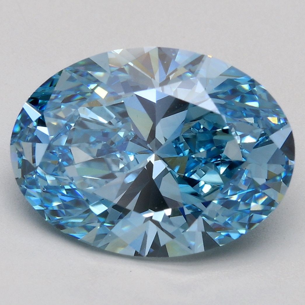 Loose Diamond - OVAL 3.52ct Fancy Vivid Blue VS1: Loose Diamond - OVAL 3.52ct Fancy Vivid Blue VS1 Source: This is a real non-mined Diamond that has been grown in a lab Shape: OVAL Carats: 3.52 Color: Fancy Vivid Blue Certification: IGI Video:
