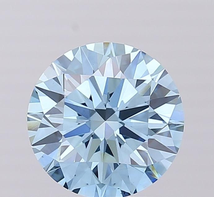 Ideal Loose Diamond - ROUND 2.5ct Fancy Vivid Blue VS1: Ideal Loose Diamond - ROUND 2.5ct Fancy Vivid Blue VS1 Source: This is a real non-mined Diamond that has been grown in a lab Shape: ROUND Carats: 2.5 Color: Fancy Vivid Blue Certification: IGI Video: