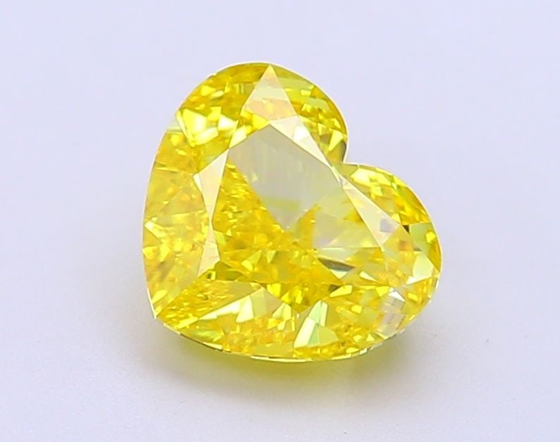 Loose Diamond - HEART 1.96ct Fancy Vivid Yellow VVS2: Loose Diamond - HEART 1.96ct Fancy Vivid Yellow VVS2 Source: This is a real non-mined Diamond that has been grown in a lab Shape: HEART Carats: 1.96 Color: Fancy Vivid Yellow Certification: IGI Video: