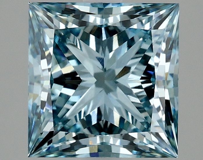 Loose Diamond - PRINCESS 2.85ct Fancy Vivid Blue VS1 (1 of 1)