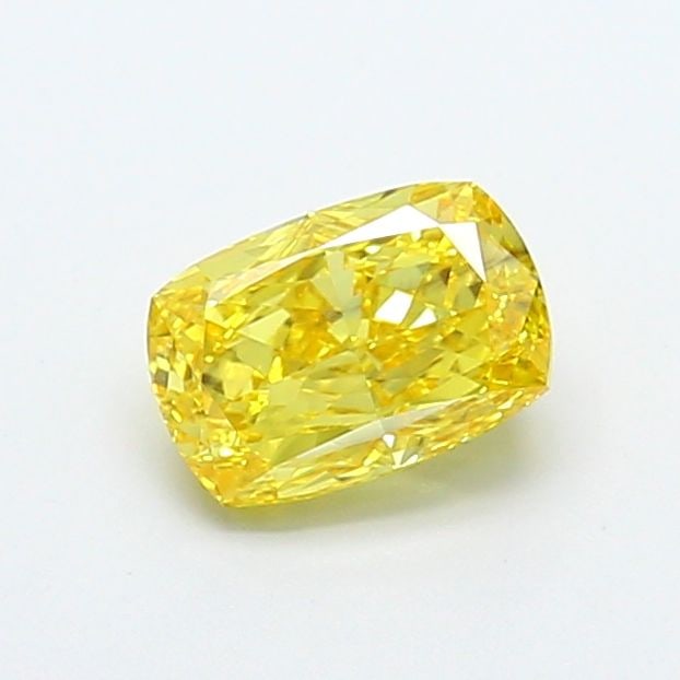 Loose Diamond - CUSHION BRILLIANT 1.01ct Fancy Vivid Yellow SI1: Loose Diamond - CUSHION BRILLIANT 1.01ct Fancy Vivid Yellow SI1 Source: This is a real non-mined Diamond that has been grown in a lab Shape: CUSHION BRILLIANT Carats: 1.01 Color: Fancy Vivid Yellow Ce