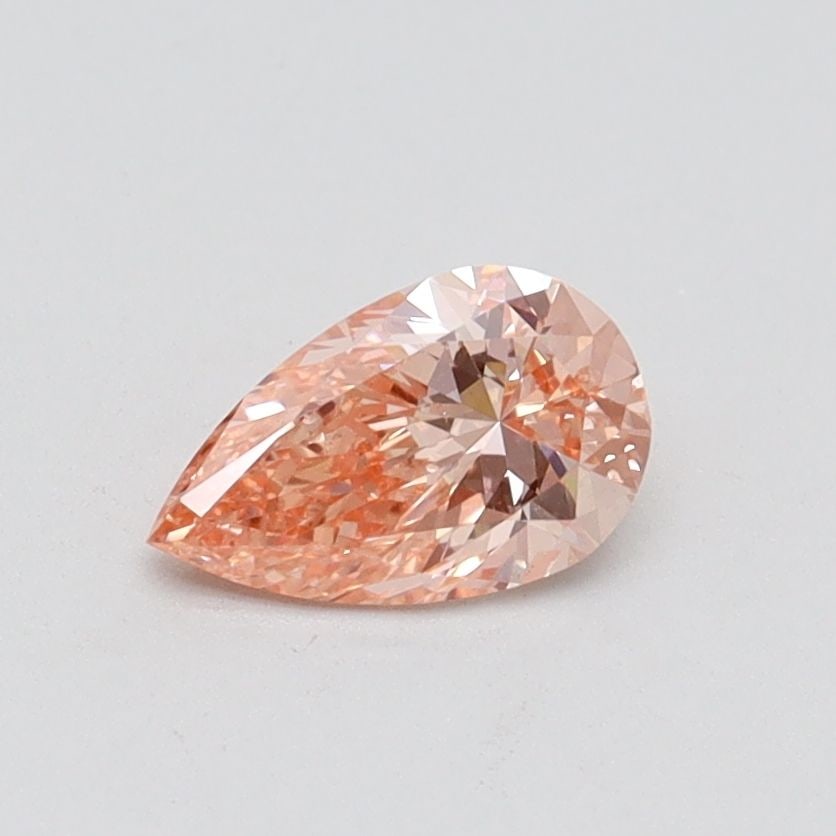 Loose Diamond - PEAR 0.5ct Fancy Intense Orangey Pink SI1: Loose Diamond - PEAR 0.5ct Fancy Intense Orangey Pink SI1 Source: This is a real non-mined Diamond that has been grown in a lab Shape: PEAR Carats: 0.5 Color: Fancy Intense Orangey Pink Certification: