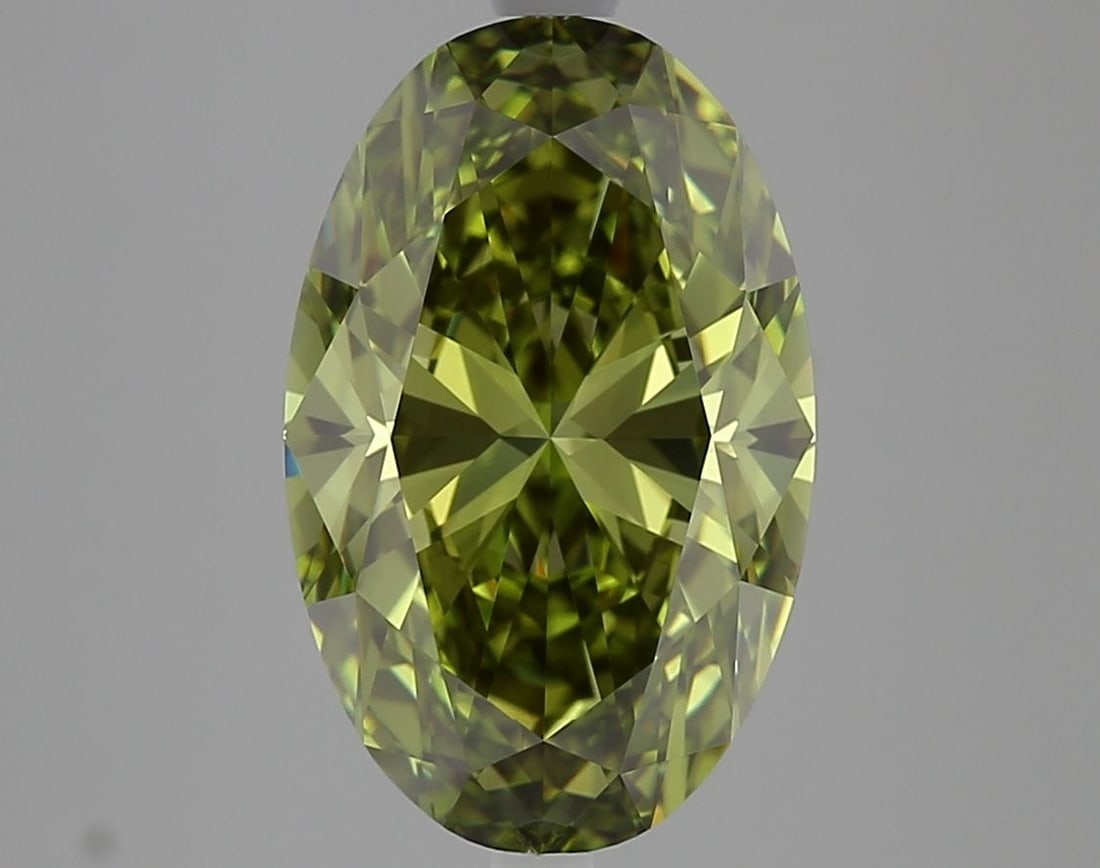 Loose Diamond - OVAL 5.08ct Fancy Vivid Green VS2: Loose Diamond - OVAL 5.08ct Fancy Vivid Green VS2 Source: This is a real non-mined Diamond that has been grown in a lab Shape: OVAL Carats: 5.08 Color: Fancy Vivid Green Certification: IGI Video: