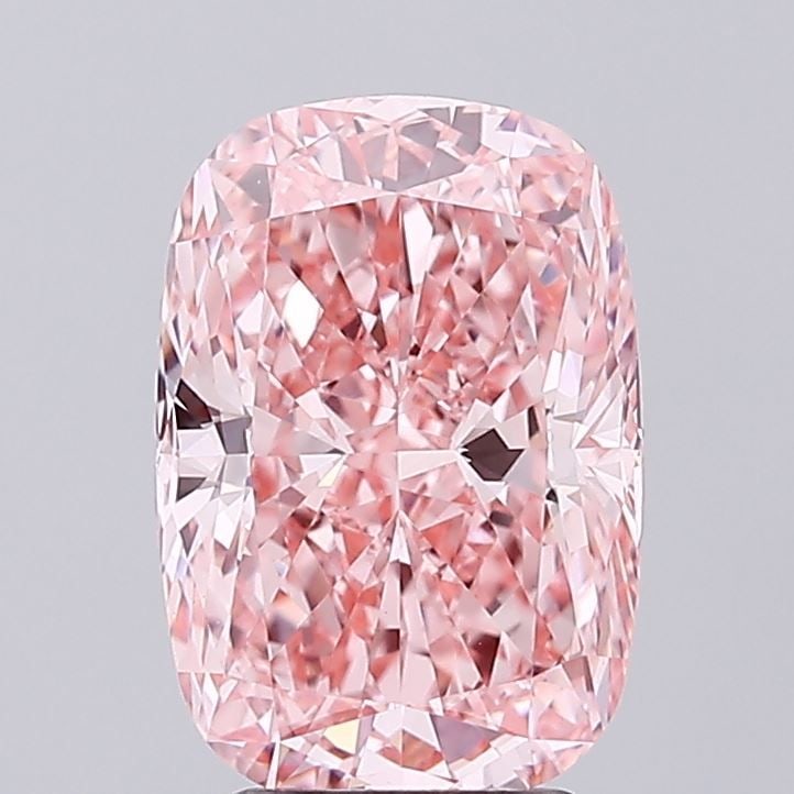 Loose Diamond - CUSHION MODIFIED 4.05ct Fancy Vivid Pink VVS2: Loose Diamond - CUSHION MODIFIED 4.05ct Fancy Vivid Pink VVS2 Source: This is a real non-mined Diamond that has been grown in a lab Shape: CUSHION MODIFIED Carats: 4.05 Color: Fancy Vivid Pink Certifi
