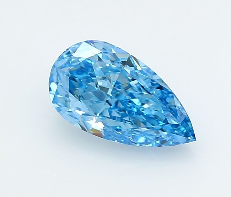 Loose Diamond - PEAR 1.38ct Fancy Vivid Blue VS1: Loose Diamond - PEAR 1.38ct Fancy Vivid Blue VS1 Source: This is a real non-mined Diamond that has been grown in a lab Shape: PEAR Carats: 1.38 Color: Fancy Vivid Blue Certification: IGI Video: