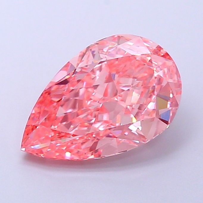 Loose Diamond - PEAR 3.88ct Fancy Vivid Pink VS1: Loose Diamond - PEAR 3.88ct Fancy Vivid Pink VS1 Source: This is a real non-mined Diamond that has been grown in a lab Shape: PEAR Carats: 3.88 Color: Fancy Vivid Pink Certification: IGI Video: