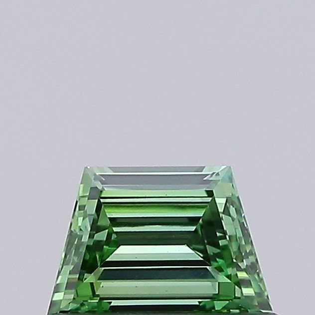 Loose Diamond - TRAPEZOID 0.32ct Fancy Vivid Green VS1: Loose Diamond - TRAPEZOID 0.32ct Fancy Vivid Green VS1 Source: This is a real non-mined Diamond that has been grown in a lab Shape: TRAPEZOID Carats: 0.32 Color: Fancy Vivid Green Certification: NONE 
