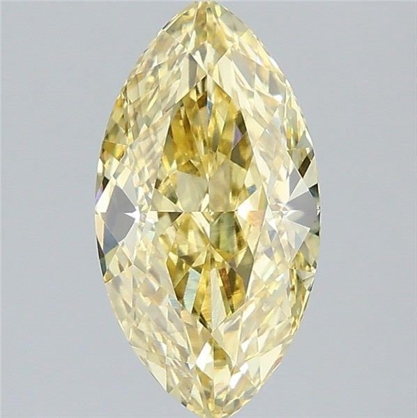 Loose Diamond - MARQUISE 2.1ct Fancy Intense Yellow VS2: Loose Diamond - MARQUISE 2.1ct Fancy Intense Yellow VS2 Source: This is a real non-mined Diamond that has been grown in a lab Shape: MARQUISE Carats: 2.1 Color: Fancy Intense Yellow Certification: IGI