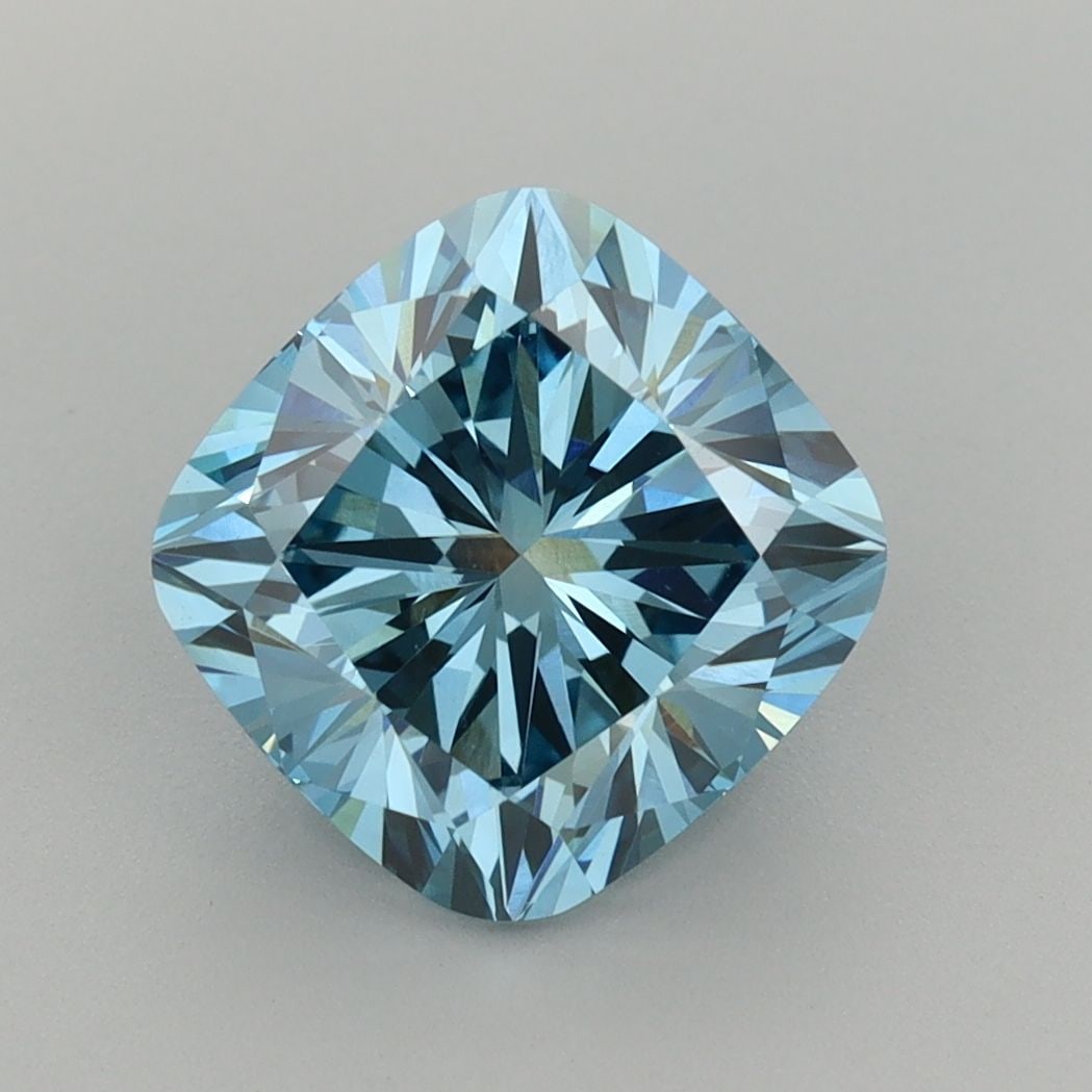 Loose Diamond - CUSHION MODIFIED 2.9ct Fancy Vivid Blue VVS2: Loose Diamond - CUSHION MODIFIED 2.9ct Fancy Vivid Blue VVS2 Source: This is a real non-mined Diamond that has been grown in a lab Shape: CUSHION MODIFIED Carats: 2.9 Color: Fancy Vivid Blue Certifica
