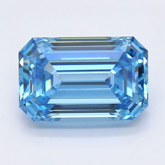 Loose Diamond - EMERALD 0.93ct Fancy Vivid Blue VVS2: Loose Diamond - EMERALD 0.93ct Fancy Vivid Blue VVS2 Source: This is a real non-mined Diamond that has been grown in a lab Shape: EMERALD Carats: 0.93 Color: Fancy Vivid Blue Certification: NONE Video