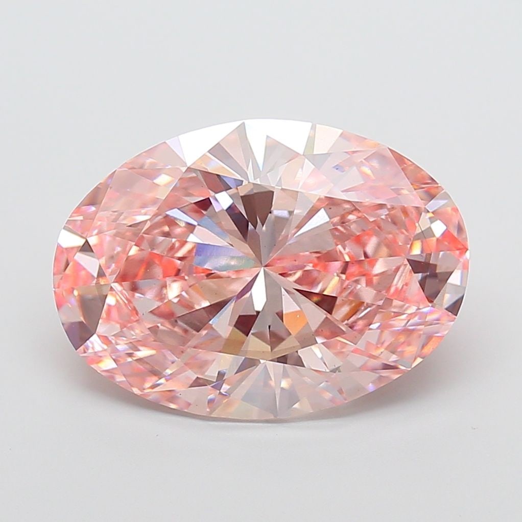 Loose Diamond - OVAL 10.07ct Fancy Vivid Pink VS1: Loose Diamond - OVAL 10.07ct Fancy Vivid Pink VS1 Source: This is a real non-mined Diamond that has been grown in a lab Shape: OVAL Carats: 10.07 Color: Fancy Vivid Pink Certification: IGI Video: