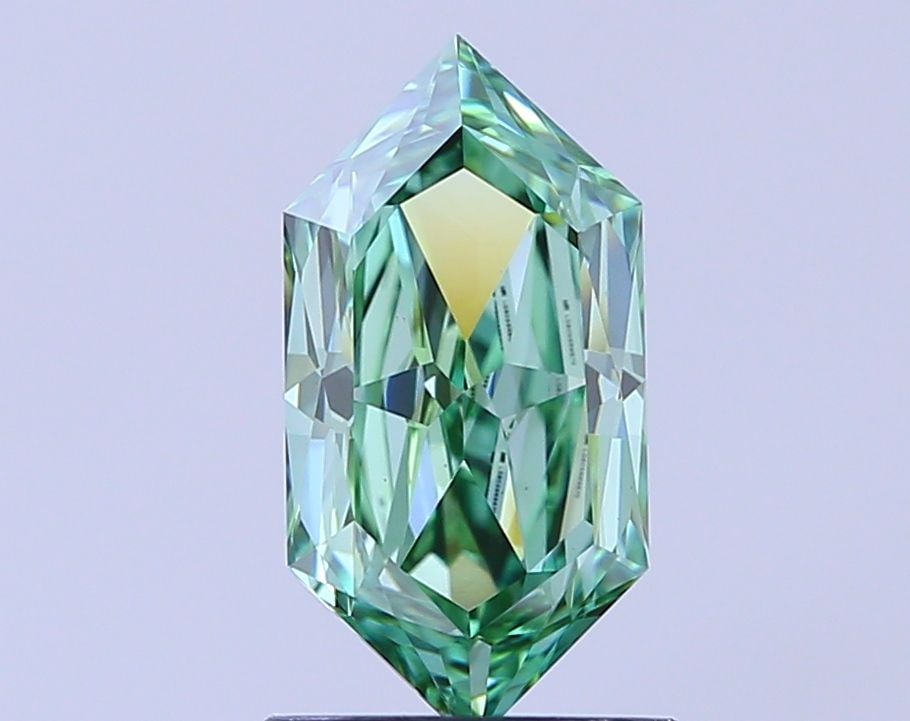 Loose Diamond - HEXAGONAL 1.53ct Fancy Vivid Green VS1: Loose Diamond - HEXAGONAL 1.53ct Fancy Vivid Green VS1 Source: This is a real non-mined Diamond that has been grown in a lab Shape: HEXAGONAL Carats: 1.53 Color: Fancy Vivid Green Certification: IGI