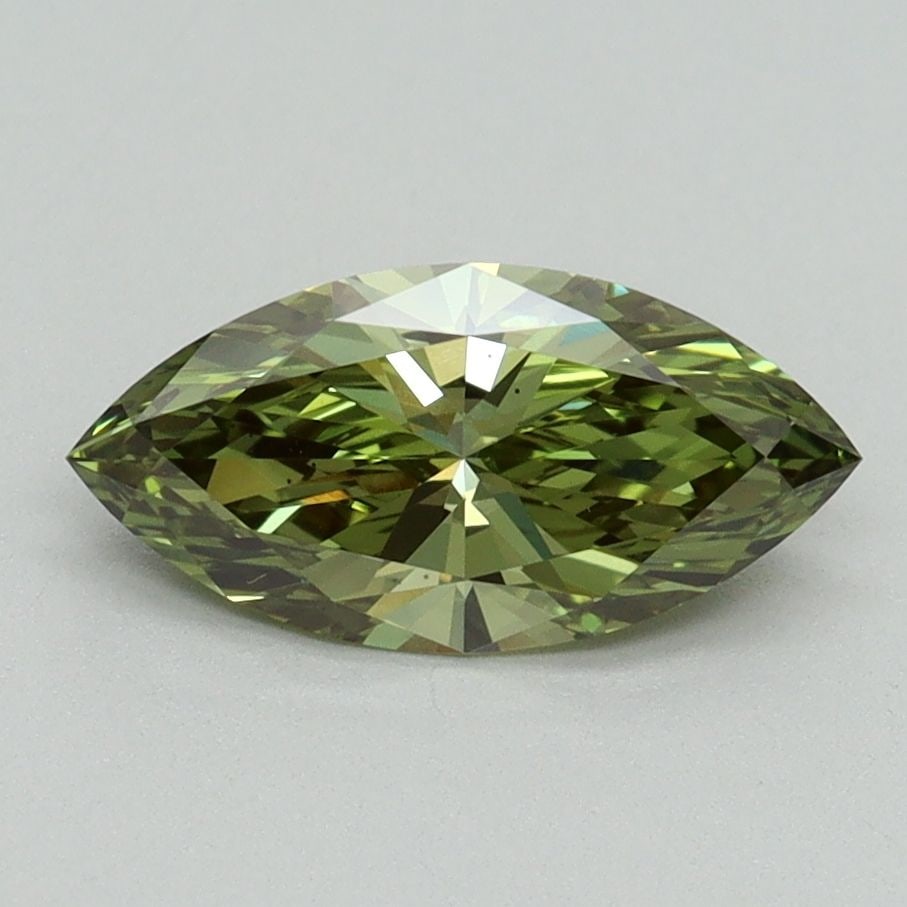 Loose Diamond - MARQUISE 1.01ct Fancy Vivid Green VS2: Loose Diamond - MARQUISE 1.01ct Fancy Vivid Green VS2 Source: This is a real non-mined Diamond that has been grown in a lab Shape: MARQUISE Carats: 1.01 Color: Fancy Vivid Green Certification: IGI Vid