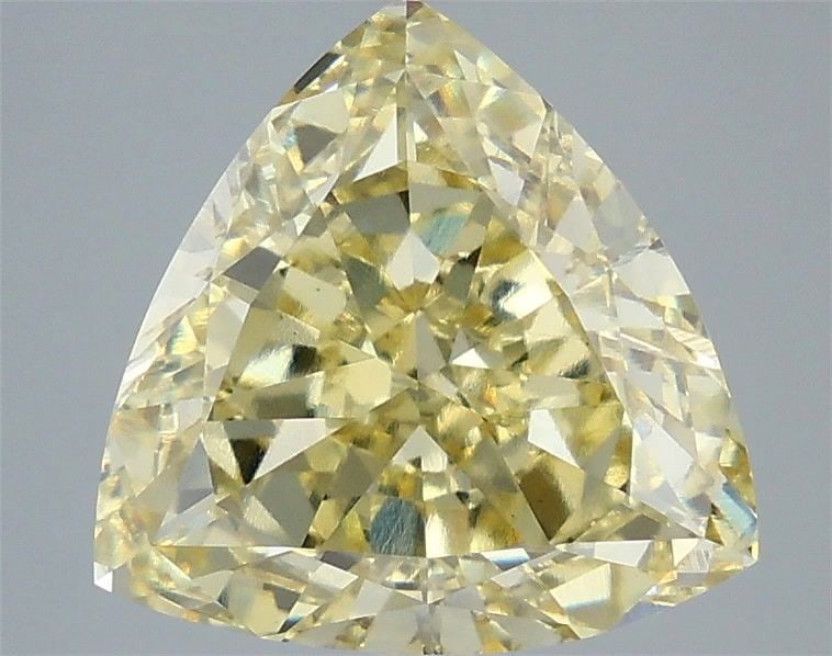 Loose Diamond - TRIANGULAR 5.03ct Fancy Intense Yellow VS1: Loose Diamond - TRIANGULAR 5.03ct Fancy Intense Yellow VS1 Source: This is a real non-mined Diamond that has been grown in a lab Shape: TRIANGULAR Carats: 5.03 Color: Fancy Intense Yellow Certificatio