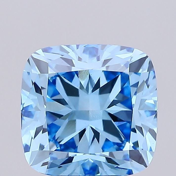 Loose Diamond - CUSHION MODIFIED 5.07ct Fancy Vivid Blue VS1: Loose Diamond - CUSHION MODIFIED 5.07ct Fancy Vivid Blue VS1 Source: This is a real non-mined Diamond that has been grown in a lab Shape: CUSHION MODIFIED Carats: 5.07 Color: Fancy Vivid Blue Certific