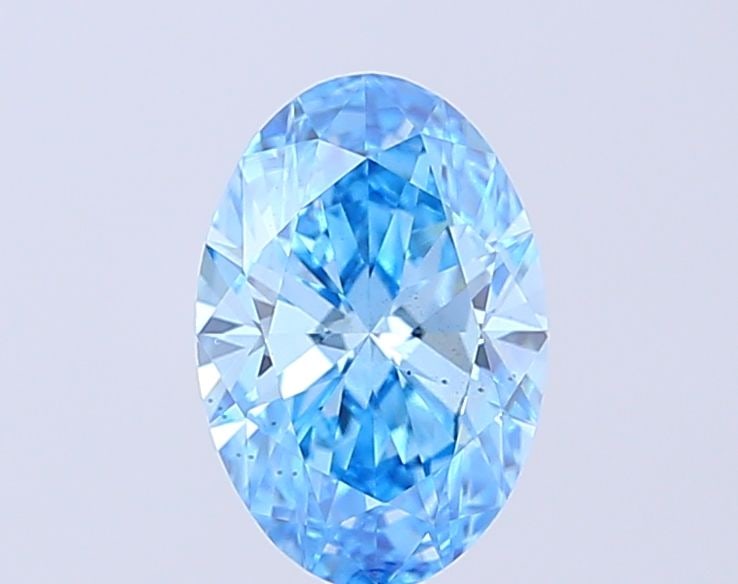 Loose Diamond - OVAL 1.38ct Fancy Vivid Blue VS2: Loose Diamond - OVAL 1.38ct Fancy Vivid Blue VS2 Source: This is a real non-mined Diamond that has been grown in a lab Shape: OVAL Carats: 1.38 Color: Fancy Vivid Blue Certification: IGI Video: