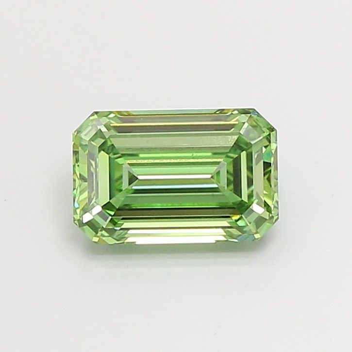 Loose Diamond - EMERALD 1.55ct Fancy Vivid Green VS1: Loose Diamond - EMERALD 1.55ct Fancy Vivid Green VS1 Source: This is a real non-mined Diamond that has been grown in a lab Shape: EMERALD Carats: 1.55 Color: Fancy Vivid Green Certification: IGI Video