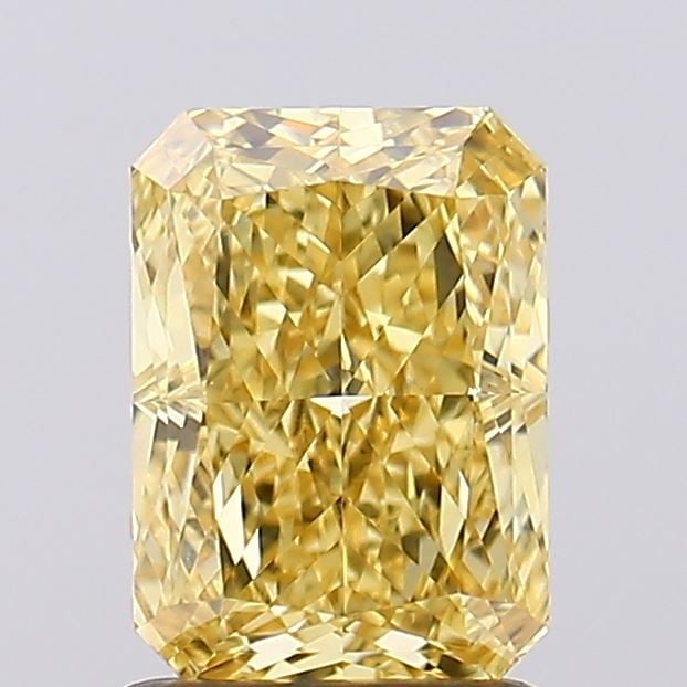 Loose Diamond - RADIANT 1.74ct Fancy Vivid Yellow VS1: Loose Diamond - RADIANT 1.74ct Fancy Vivid Yellow VS1 Source: This is a real non-mined Diamond that has been grown in a lab Shape: RADIANT Carats: 1.74 Color: Fancy Vivid Yellow Certification: IGI Vid