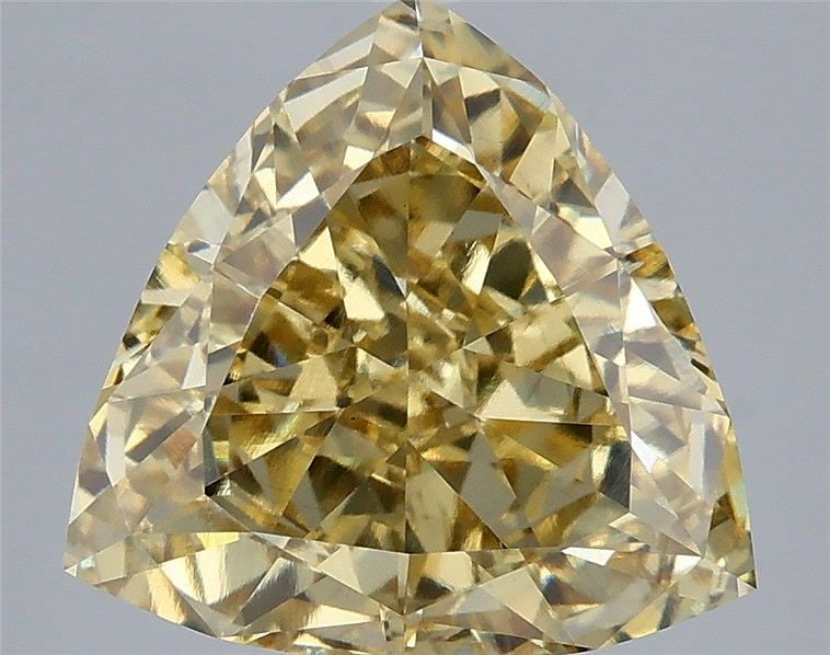 Loose Diamond - TRIANGULAR 5.06ct Fancy Intense Yellow VS2: Loose Diamond - TRIANGULAR 5.06ct Fancy Intense Yellow VS2 Source: This is a real non-mined Diamond that has been grown in a lab Shape: TRIANGULAR Carats: 5.06 Color: Fancy Intense Yellow Certificatio