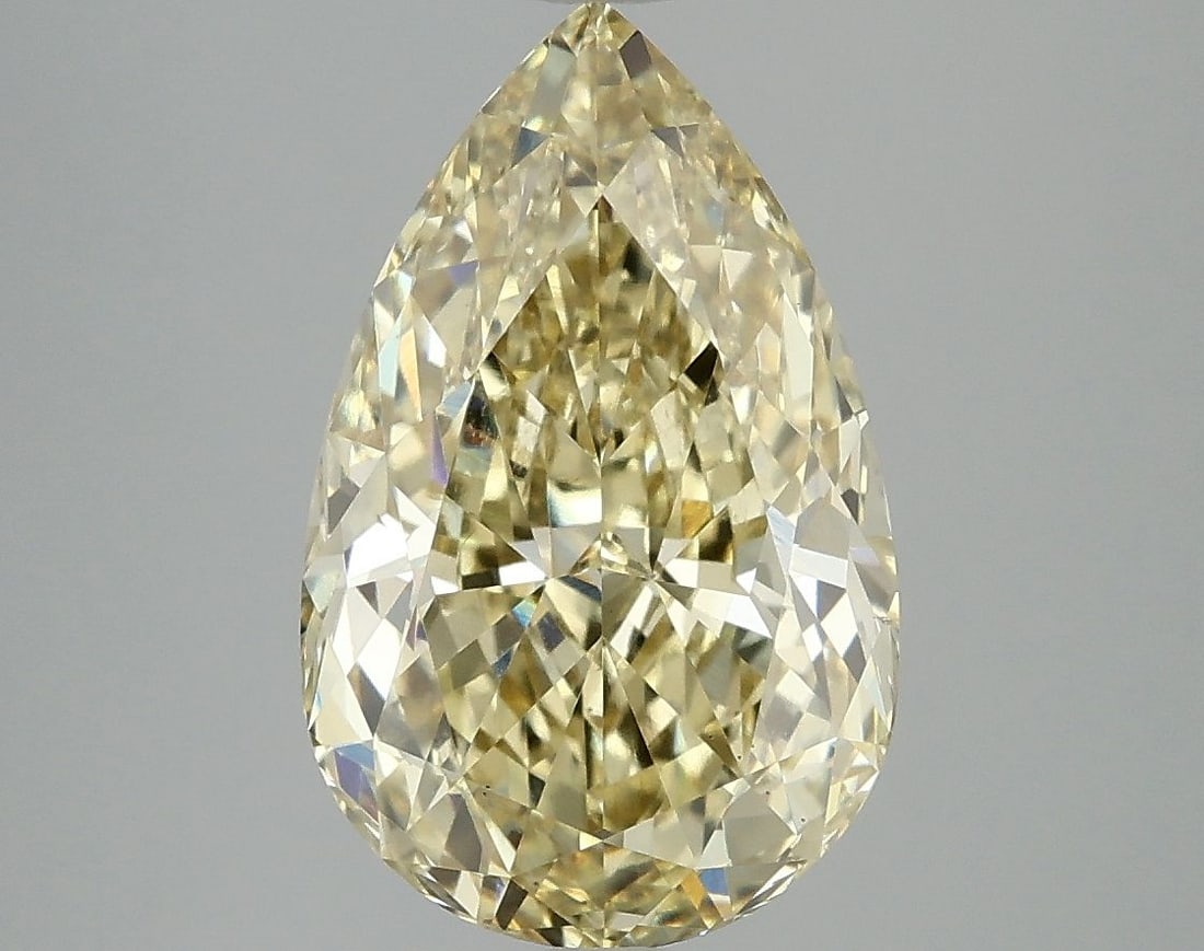 Loose Diamond - PEAR 4.08ct Fancy Intense Yellow VS1: Loose Diamond - PEAR 4.08ct Fancy Intense Yellow VS1 Source: This is a real non-mined Diamond that has been grown in a lab Shape: PEAR Carats: 4.08 Color: Fancy Intense Yellow Certification: IGI Video