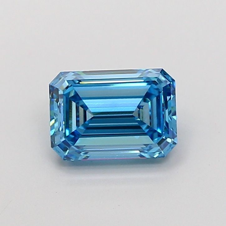 Loose Diamond - EMERALD 1.76ct Fancy Vivid Blue VVS2: Loose Diamond - EMERALD 1.76ct Fancy Vivid Blue VVS2 Source: This is a real non-mined Diamond that has been grown in a lab Shape: EMERALD Carats: 1.76 Color: Fancy Vivid Blue Certification: IGI Video:
